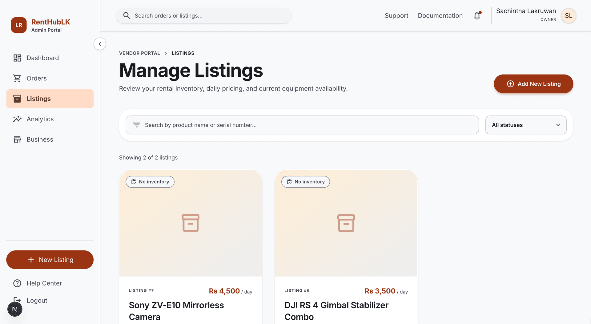 Dashboard preview